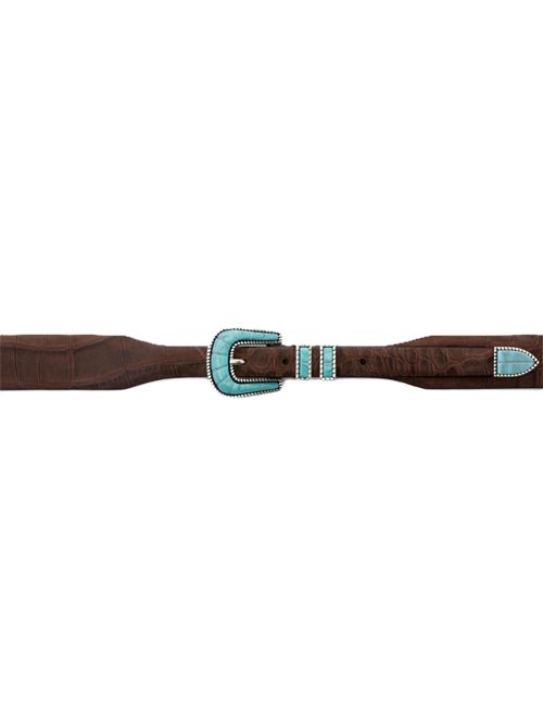 crazy color silver turchese soft Cintura Silver Ostrich Silver ostrich | STDCCSBRWSUESFTBROWN